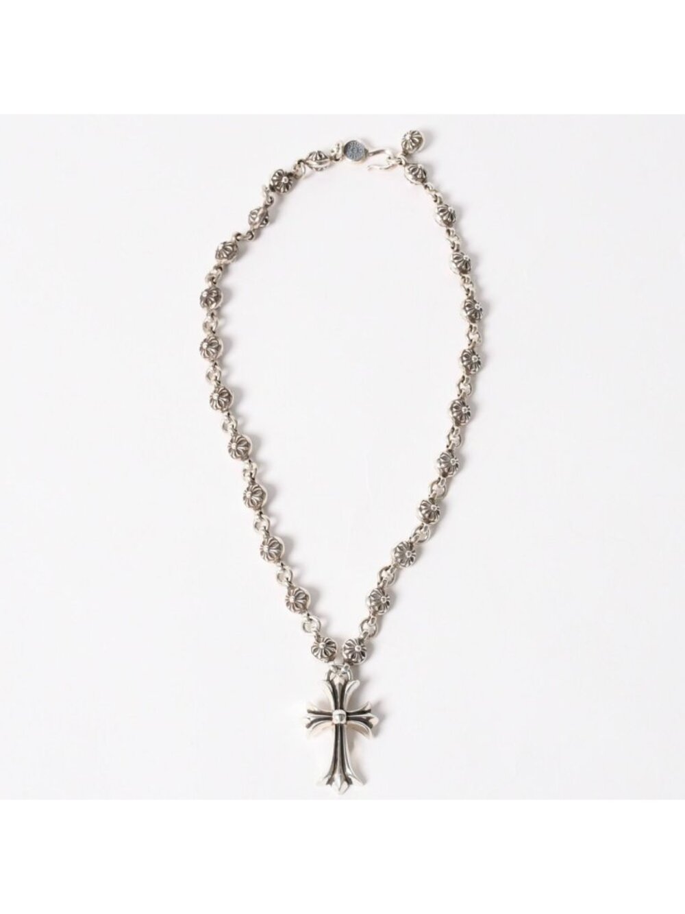 Chrome Hearts 1 CH Ball Chain Small CH Cross Necklace